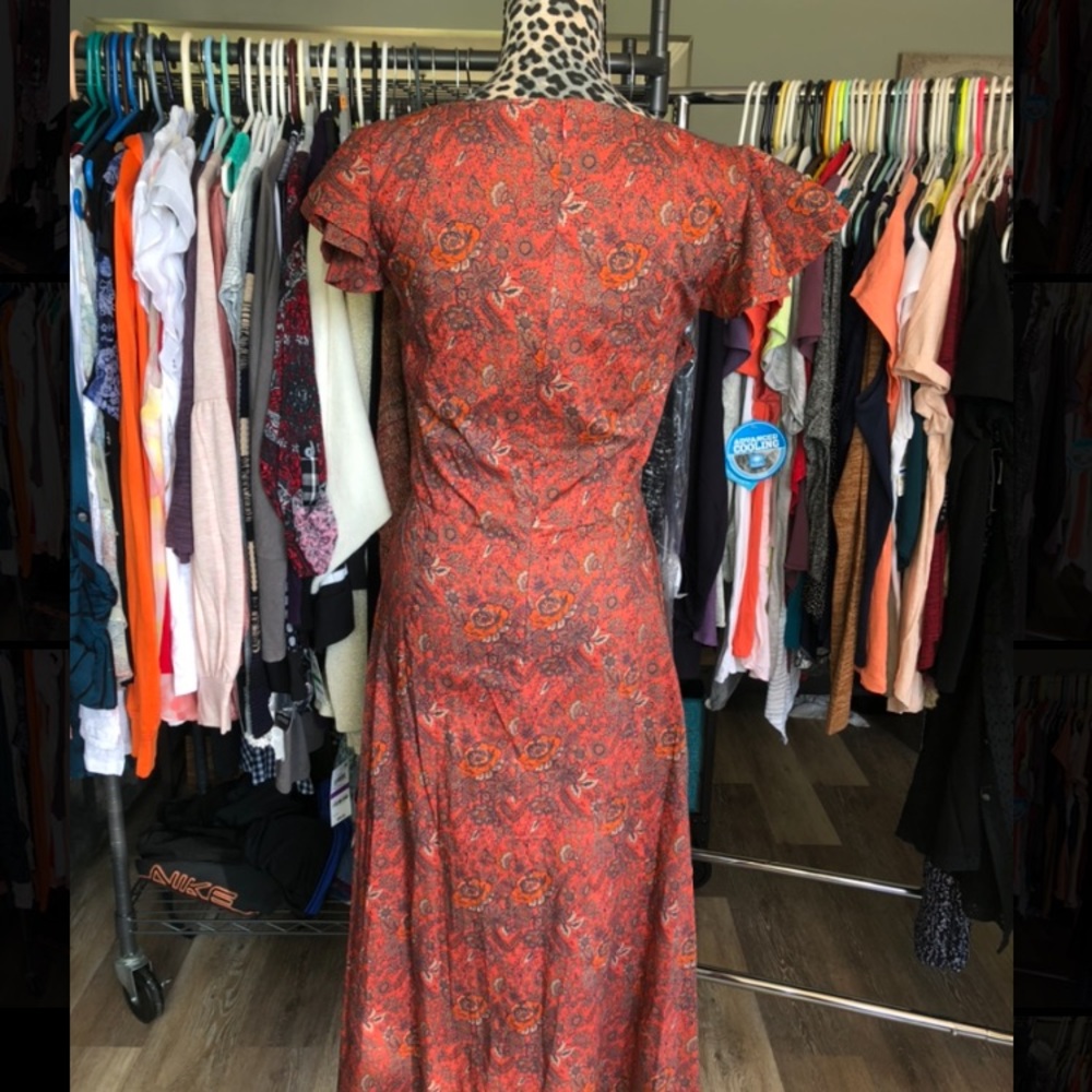 Dark orange floral Antonio Melani dress